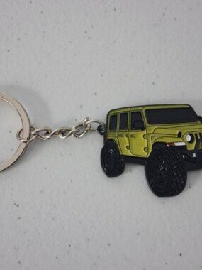 New Jeep Wrangler Metal 2-sided Keychain